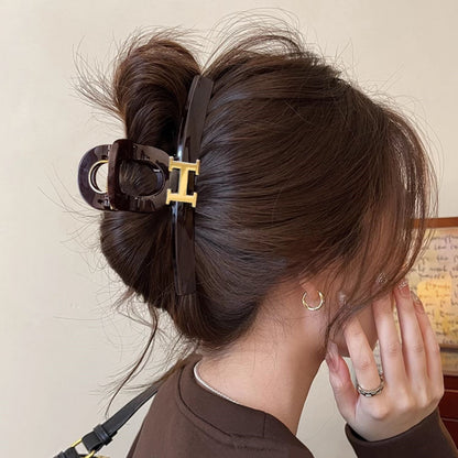 High-end large hair scrunchie clip female 2025 new premium sense of hair clips back of the head hair volume sharks Clip hair accessories